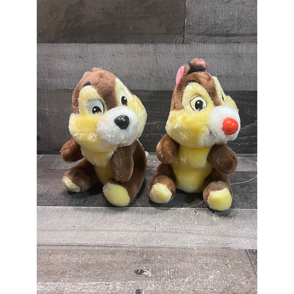 Disney Chip n Dale Plush Set Vintage Disneyland Walt Disney World Chipmunks